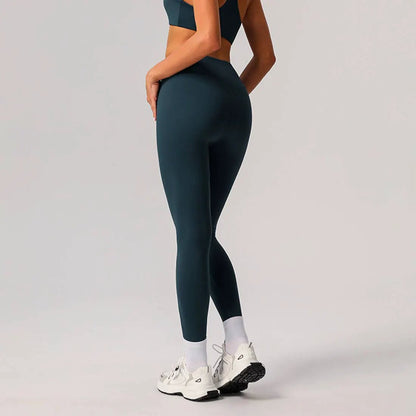 Women’s Seamless-Front Classic Sport Leggings – Navy by Me & I
