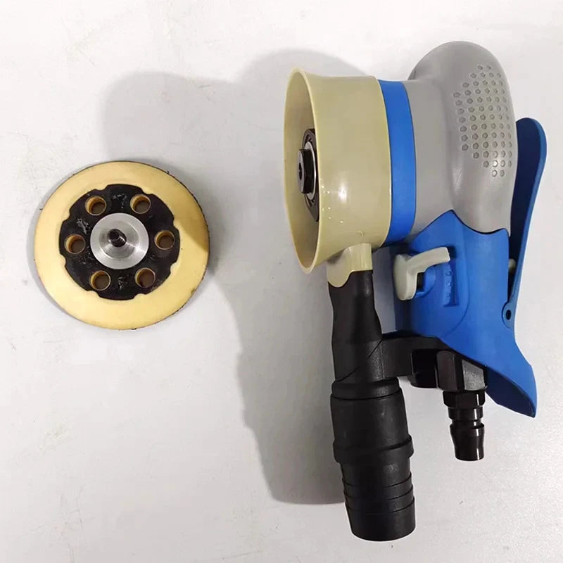 PANDAS Handheld 3 Inch Pneumatic Sandpaper Machine 6 Hole Point Repair Eccentric 5MM Grinding Disc by All Mart Bristol Ltd