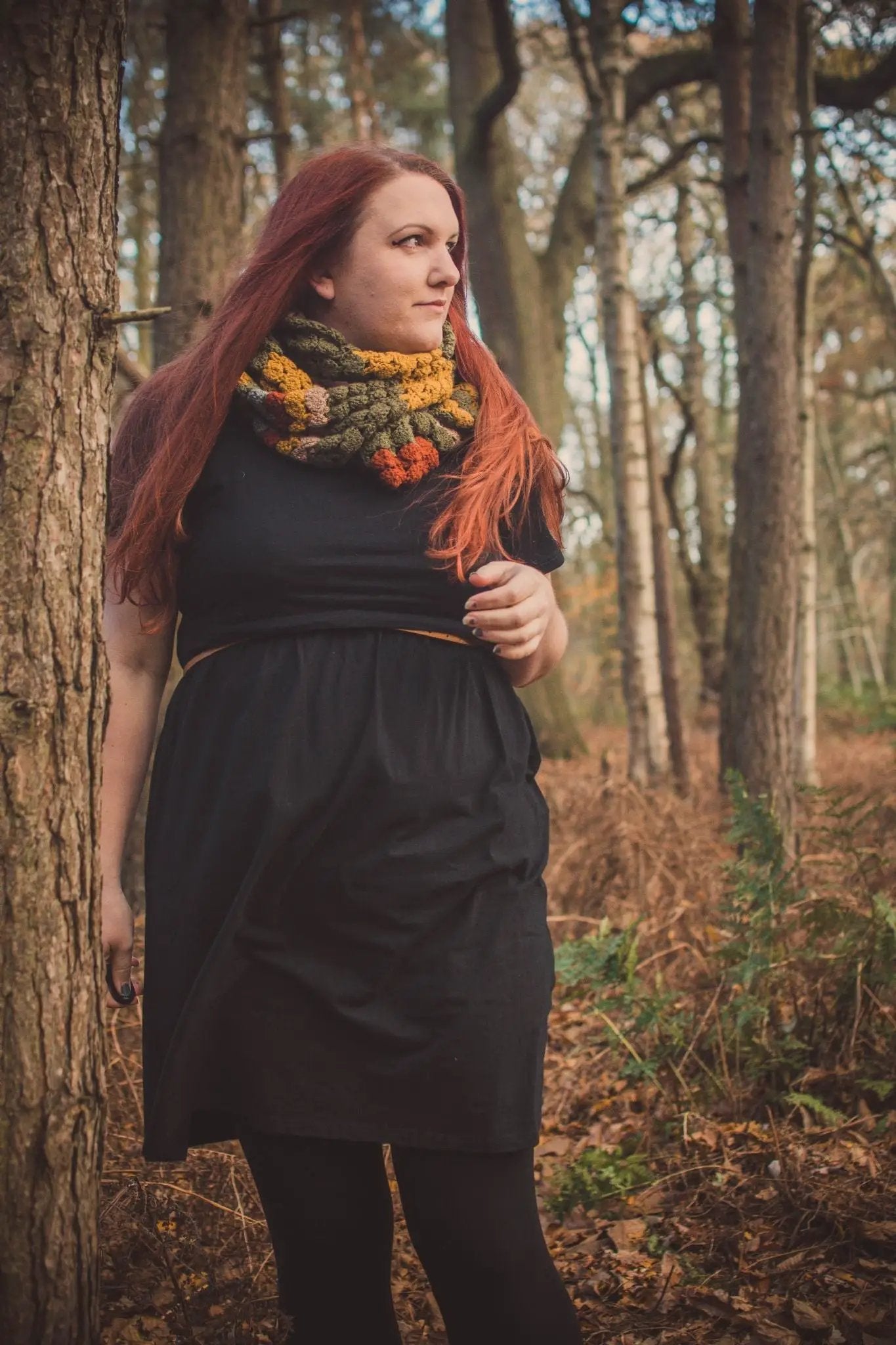 Casey Black Cotton Breastfeeding Skater Dress by Stylish Mum