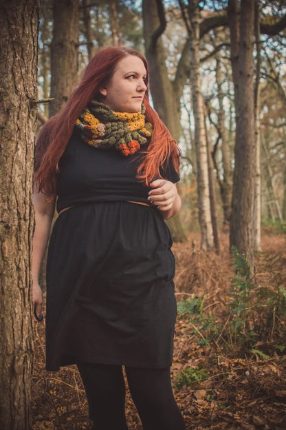 Casey Black Cotton Breastfeeding Skater Dress by Stylish Mum