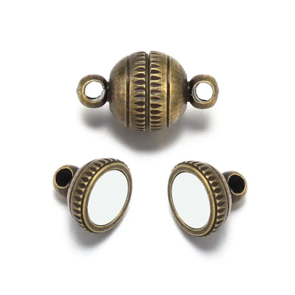5pcs/lot Copper Strong Magnetic Clasps Round End Clasp Connectors For Jewelry Making DIY Handmade Bracelet Necklaces Accessories by All Mart Bristol Ltd