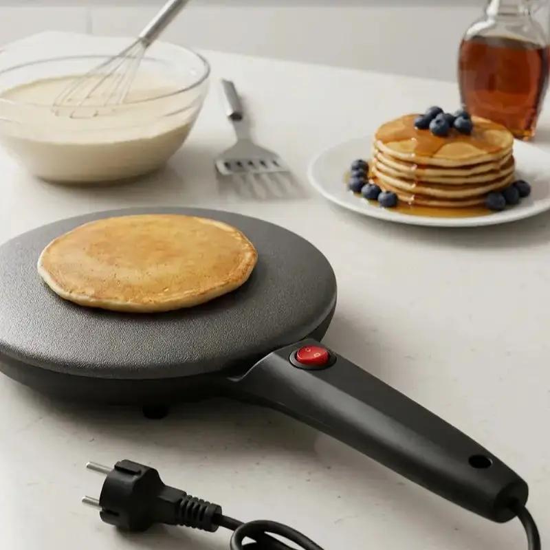 Multi-Function Pancake Maker, Non-Stick Crepe Maker & Crepe Machine - Non-Stick Heating Plate with LED Indicator Light, Easy to Clean, Compact Home Breakfast Machine by All Mart Bristol Ltd