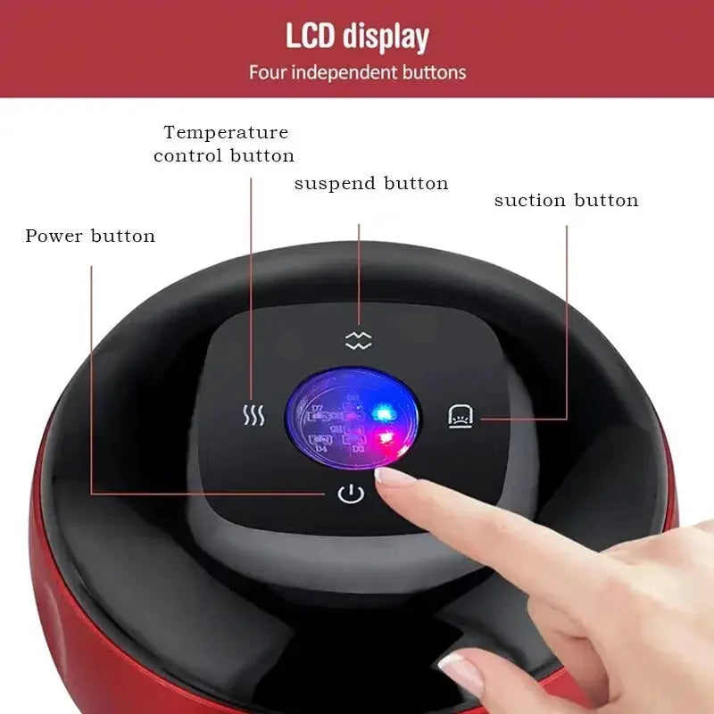 Corded 2-in-1 Heating & Gua Sha Cupping Massager, Intelligent Vacuum for Deep Fascia Release on Back & Neck by All Mart Bristol Ltd