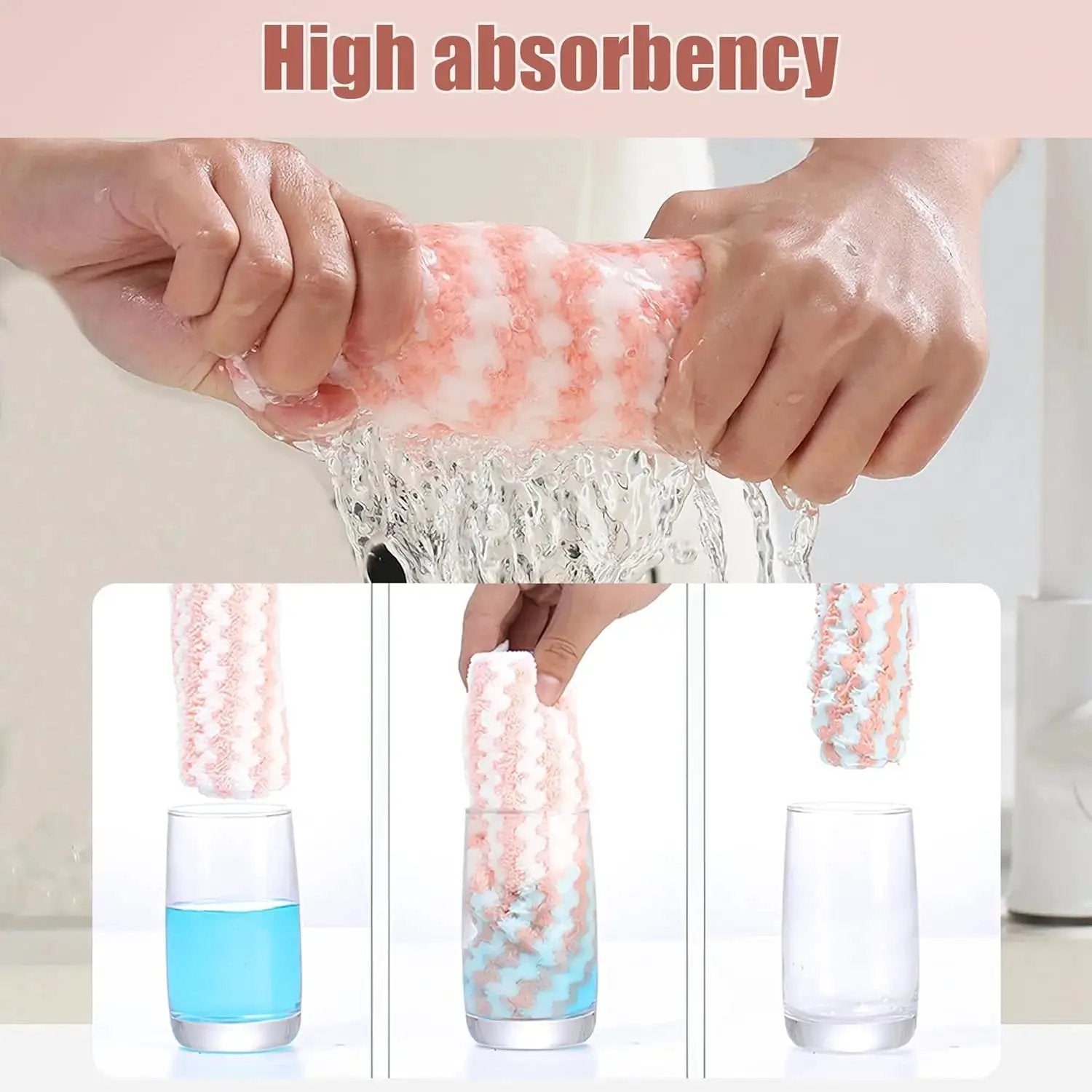 Microfiber Cleaning Cloth,Super Absorbent 10 Pcs Dish Towels for Kitchen,Fast Drying Dish Cloth for Washing Dishes, Lint Free Dish Drying Towels, Reusable Kitchen Towels Set by All Mart Bristol Ltd