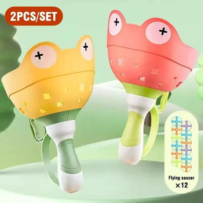 Flying Saucer Disc Launcher Kids Flying Toys Pull String UFO Throw Catch Outdoor Sport Propeller Children Toys Gift for Boy Girl by All Mart Bristol Ltd