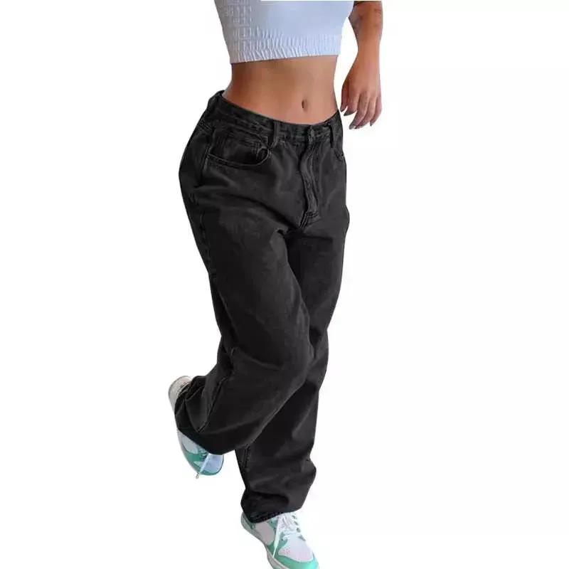Casual Retro Loose Denim Trousers Women by All Mart Bristol Ltd