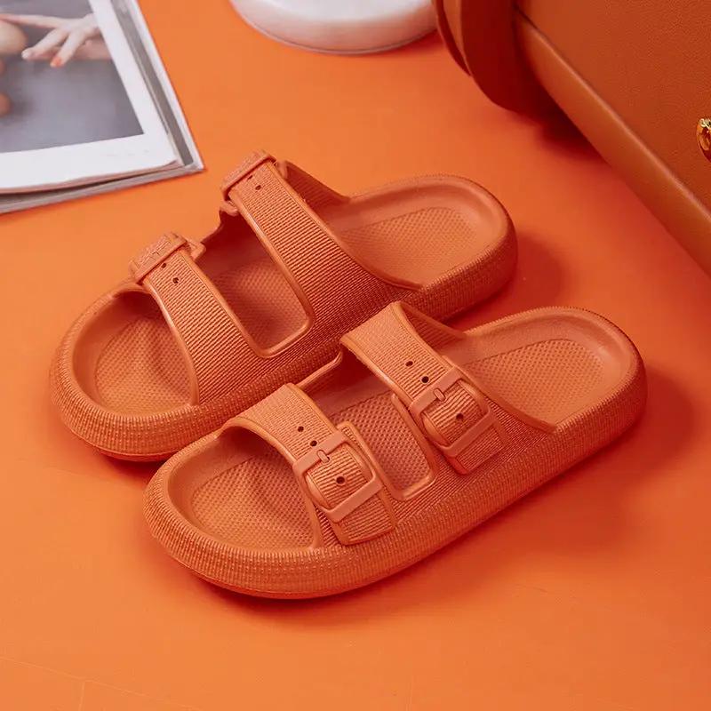 Platform Slippers Women's Summer Buckle Home Shoes Fashion Outdoor Wear Soft Bottom Sandals by Dropshipman