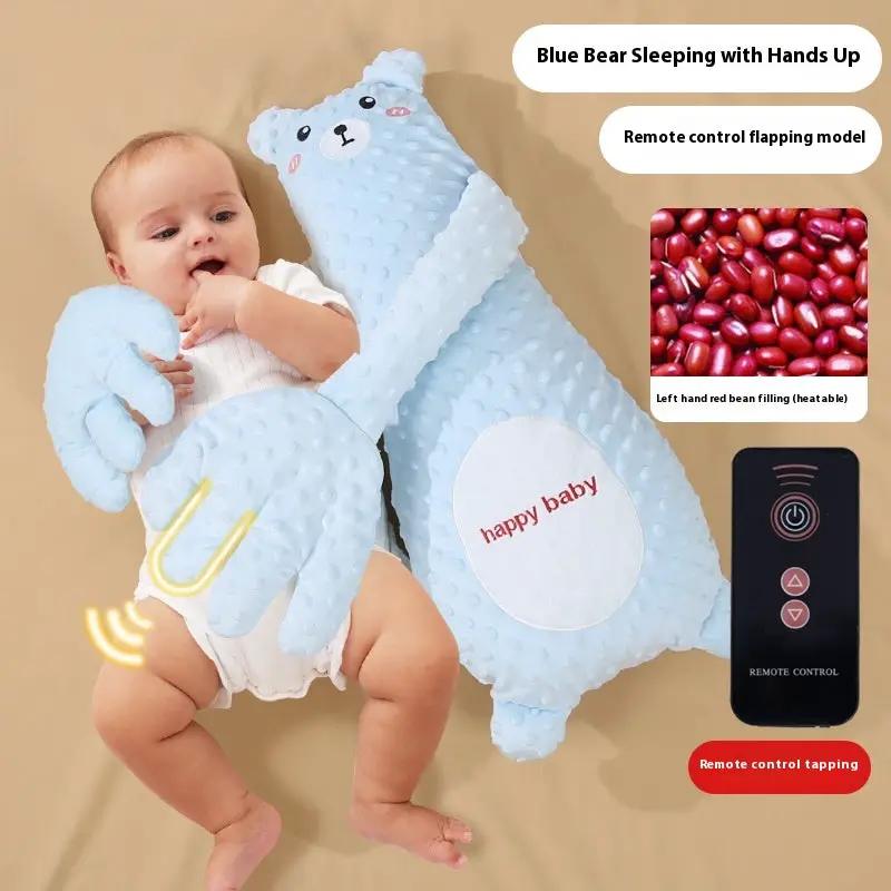 Infant Exhaust Pillow Hand Remote Controlled Soothing For Baby Sleep Cartoon Plush Toddler Comforting Hand by Dropshipman