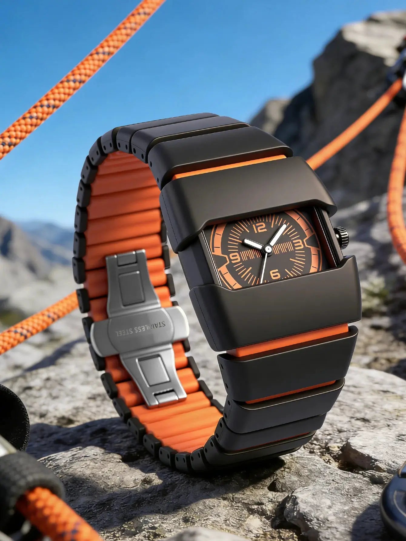 TOMI Fashion Men's Digital Watch Casual Wristwatch Minimalist Electronic Watch Daily Party Gift by All Mart Bristol Ltd