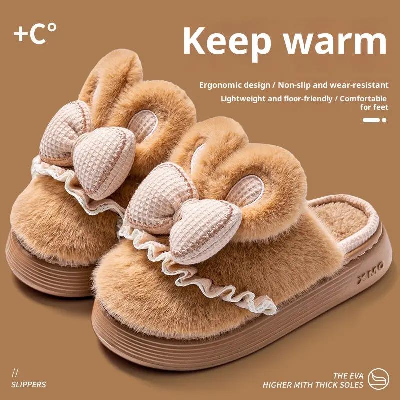 Indoor Warm Non-slip Cute Couples Cotton Shoes by Dropshipman