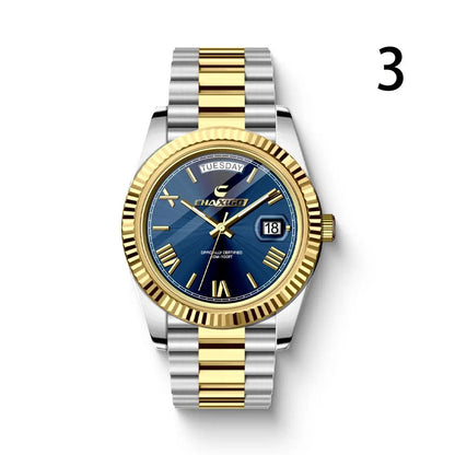 Fashion Men's Watch Steel Band Large Dial Quartz Wrist Watch by Dropshipman