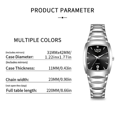 LIGE Watch women Business Luxury Ladies clock female waterproof watches Fashion quartz Simple Watch for Wome montre femme+BOX by All Mart Bristol Ltd