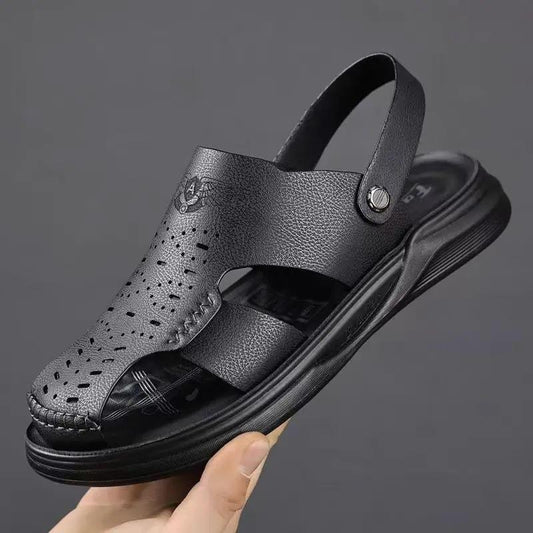 Genuine Leather Toe Sandals Suitable For Both Outdoor Wear And Driving by Dropshipman