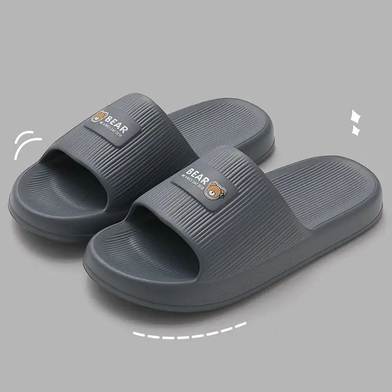 Lightweight Soft Sole Home Slippers Women Indoor Comfortable Platform Cloud Slippers Woman Non Slip Couple Bathroom Slides Shoes by All Mart Bristol Ltd