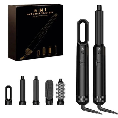 5 in 1 Hair Dryer Brush and Styler Kit Professional Hot Air Comb Curling Iron Hair Straightener for Volumizing and Styling by All Mart Bristol Ltd