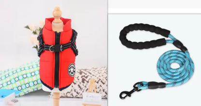 Waterproof Dog Clothes Winter Dog Coat With Harness Warm Pet Clothing Big Dog Jacket Chihuahua Labrador Coat Costume by Dropshipman