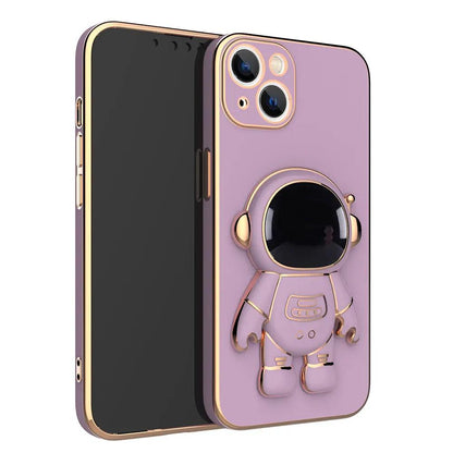 Self-contained Lens Film Mobile Phone Case Electroplating Bracket Protective Cover by Dropshipman