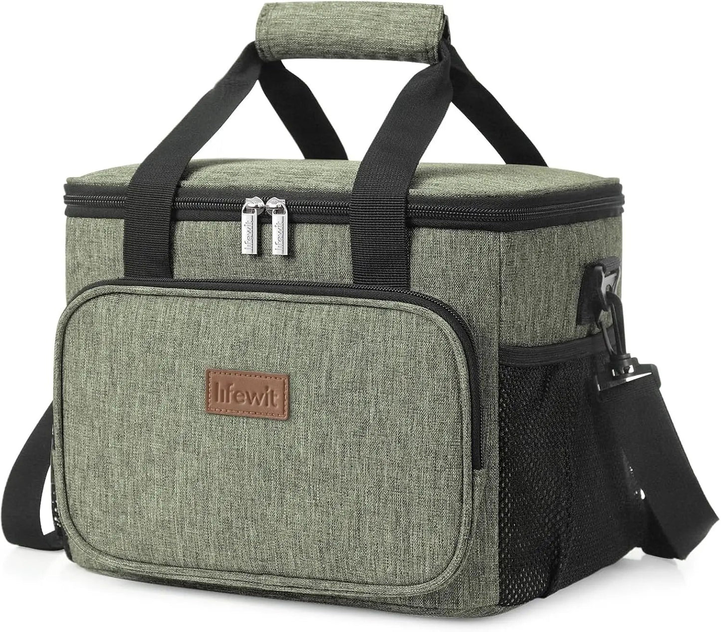 Stylish Black Insulated Lunch Bag - 9L Soft Cooler Tote for Adults, Perfect for 12 Cans by All Mart Bristol Ltd