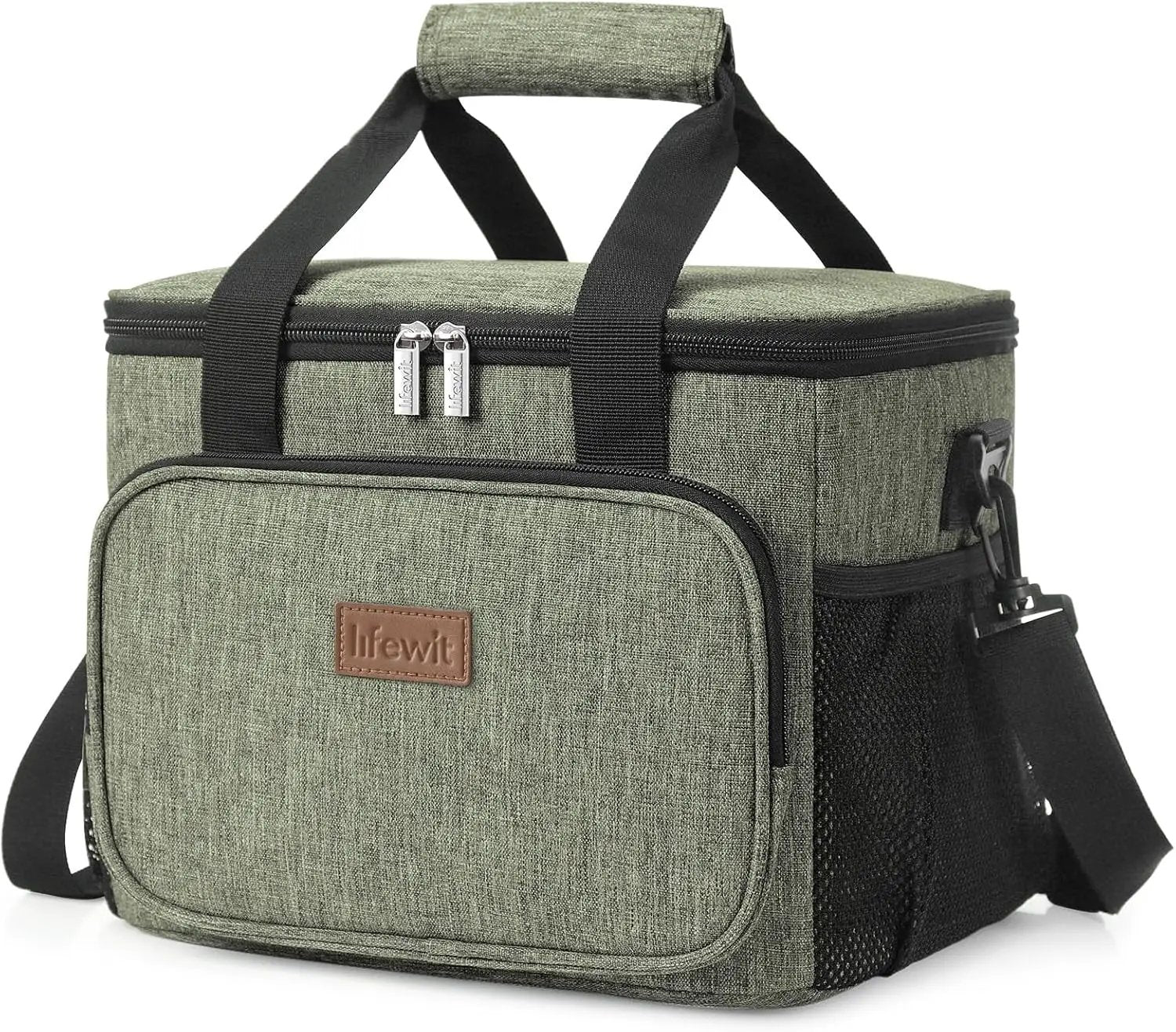 Stylish Black Insulated Lunch Bag - 9L Soft Cooler Tote for Adults, Perfect for 12 Cans by All Mart Bristol Ltd