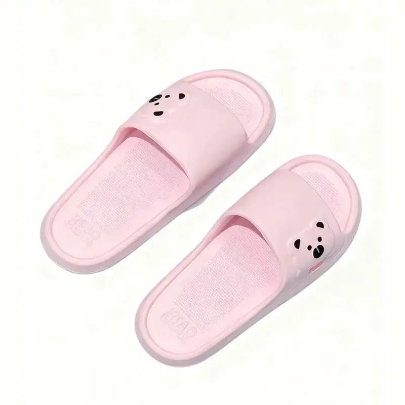 Summer Cartoon Bear Indoor Slippers for Women Lightweight Soft EVA Slides Woman Comfort Home Bathroom Non Slip Slippers by All Mart Bristol Ltd
