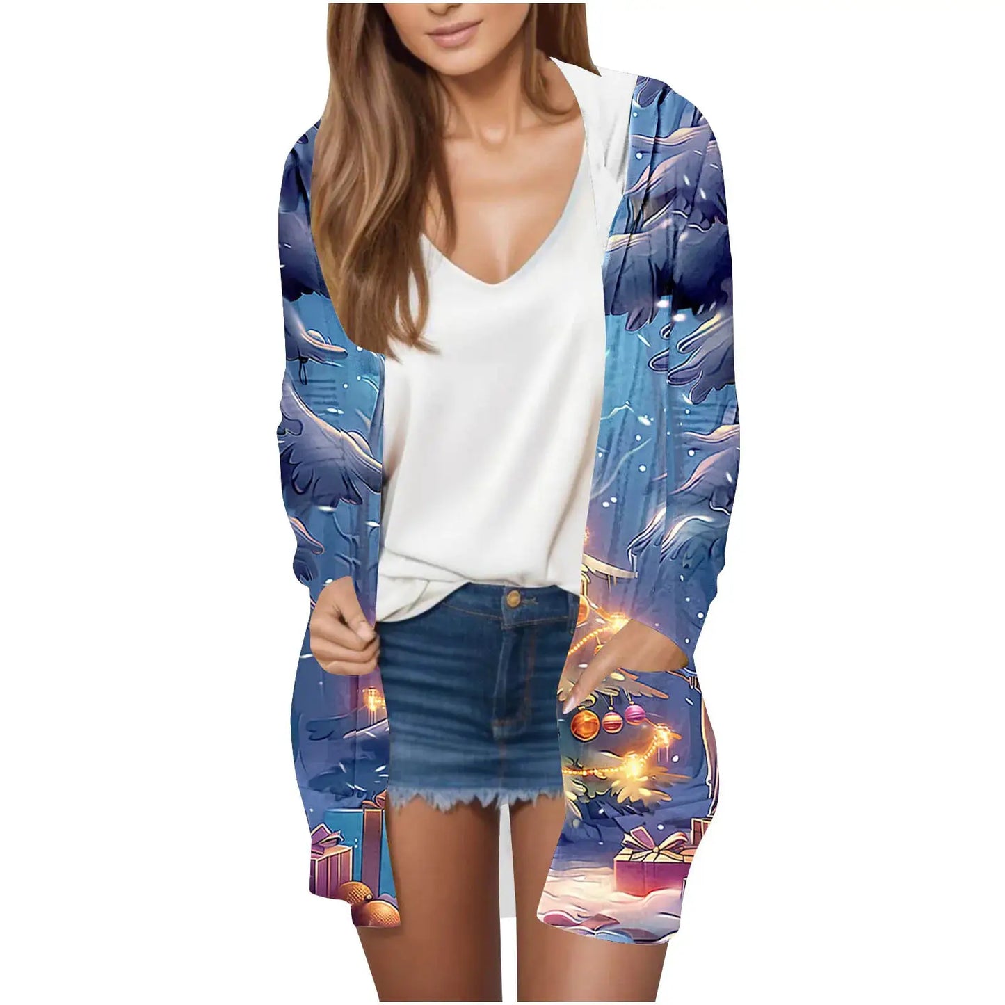 Manufacturer Cross-Border Women's Fashion New Loose Simple Pocket Hooded Cardigan Jacket by All Mart Bristol Ltd