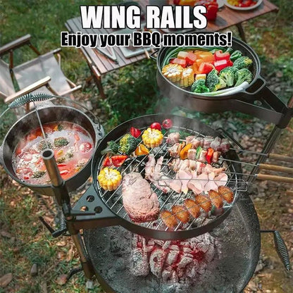 4Pcs Chicken Wing Rails for Grilling Stainless Steel Clamping Chicken Wing Rack BBQ Wing Rails Grill Chicken Roaster Stand JT585 by All Mart Bristol Ltd