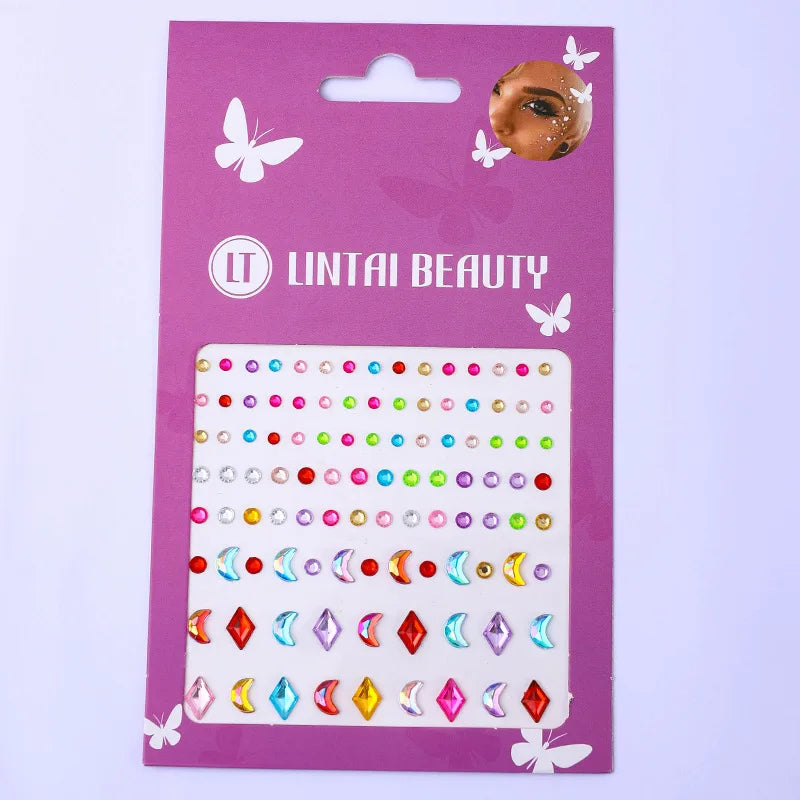 Hot Selling Face Gems Stickers Self Adhesive Waterproof Teardrop Rhinestones for Party Makeup Nail Art Beauty Supplies by All Mart Bristol Ltd
