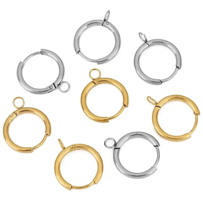 10pcs PVD Never Fade Earrings Hooks Making 16mm Hypoallergenic Stainless Steel Earring Clasps Wire For Jewelry Findings Supplies by All Mart Bristol Ltd