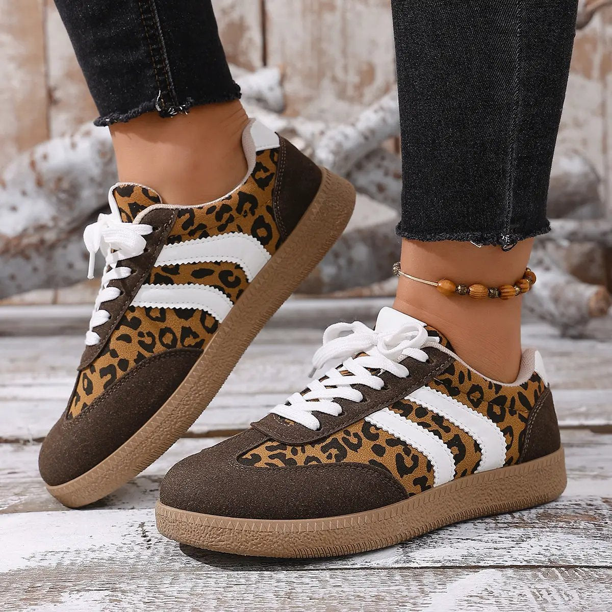 Large Size Color Blocked Round Toe Women's Shoes by Dropshipman