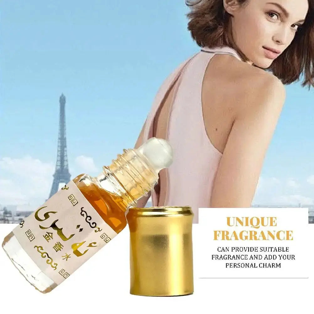 Arabian Perfume Oil Roll On Portable Long Lasting Scent for Men Women Middle East Gold Roll On Perfume Oil Portable Fragrance by All Mart Bristol Ltd