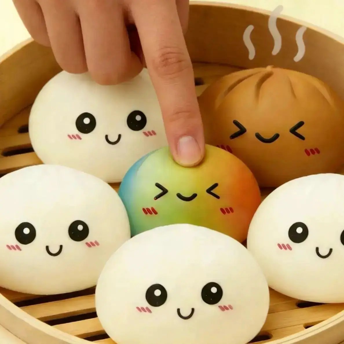 Expression Rich Giant Squishy Dumpling Blind Box, Stress Relief Toy, Soft Tpr Material, Surprise Unboxing, Valentine'S Day Gift, Easter Gift, Stress Relief Fidget by All Mart Bristol Ltd