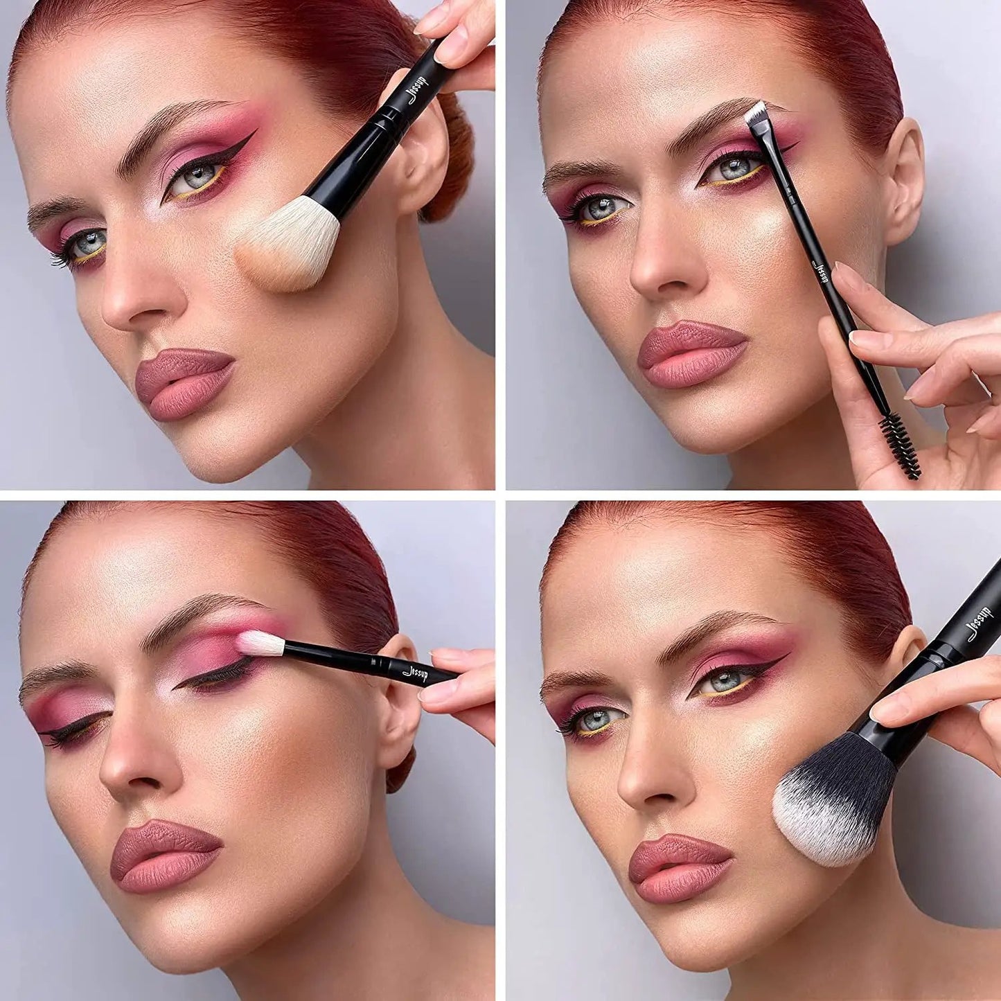 Professional 10-Piece Makeup Brush Set - Premium Black Brushes for Flawless Foundation, Blending, Blush, Concealer, Eyeshadow, Eyebrow, and Eyeliner Application by All Mart Bristol Ltd