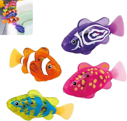 Magic Water-Activated Glowing Swimming Fish, Neon Deep-Sea Disco, Interactive Colorful Robot Fish, Swimming Robotic Luminous Function, Waterproof Aquarium Bath Time Fun.Perfect Gift for Babies & Toddlers by All Mart Bristol Ltd
