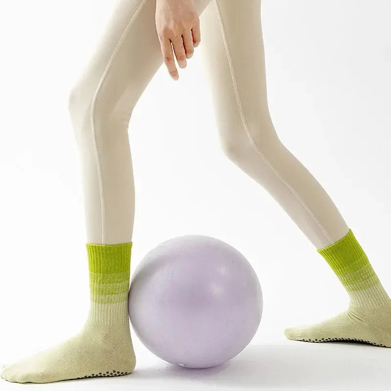 Dreamlikelin 1 Pair Women's Mid-Calf Yoga Socks, Professional Fitness & Pilates Socks Silicone Anti-Slip Grip Breathable Socks by All Mart Bristol Ltd