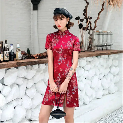 2026 New Cheongsam Short Daily Banquet Skirt New Spring and Summer Improved Chinese Style by All Mart Bristol Ltd