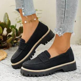 British-style Loafers Chunky-heel Women's Shoes by Dropshipman