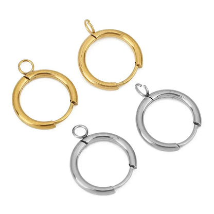 10pcs PVD Never Fade Earrings Hooks Making 16mm Hypoallergenic Stainless Steel Earring Clasps Wire For Jewelry Findings Supplies by All Mart Bristol Ltd