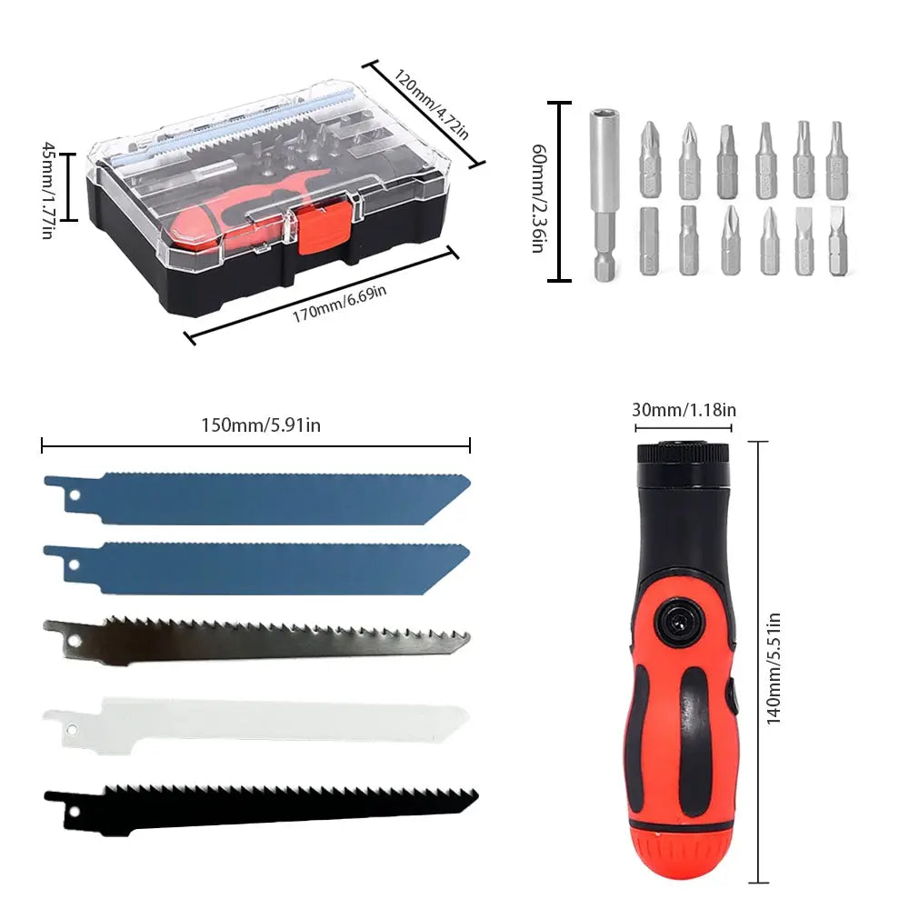 Multifunctional Hand Saw Manual Saw Set with Handle Reciprocating Saw for Metal Plastic Pipe Cutting Woodworking Craft Projects by All Mart Bristol Ltd