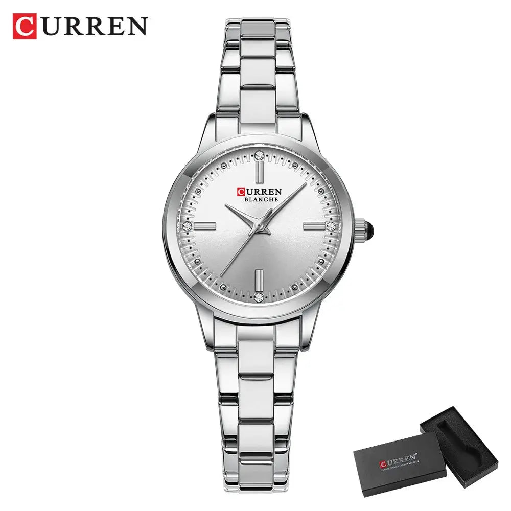 CURREN Women's Stainless Steel Strap Watch Perfect Blend of Minimalism and Fashion for Elegant Daily Wear with Box by All Mart Bristol Ltd