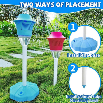 【Summervibes】Bubble Maker Toy for Kids Automatic Bubble Blaster with Music & Lights Adjustable Height Perfect for Outdoor & Partymassive Bubbles by All Mart Bristol Ltd