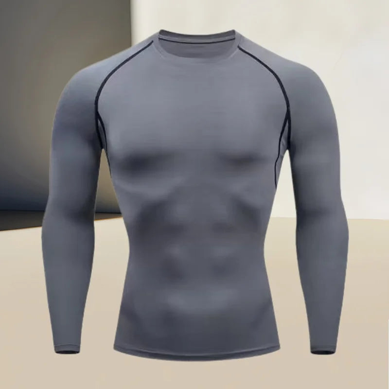 Men's compression top T-shirt, perfect for running and gym workouts, ideal choice for toned and muscular men by All Mart Bristol Ltd