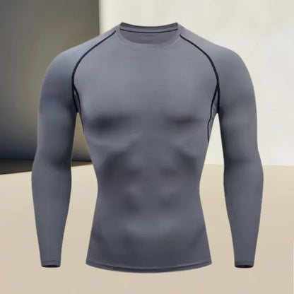 Men's compression top T-shirt, perfect for running and gym workouts, ideal choice for toned and muscular men by All Mart Bristol Ltd