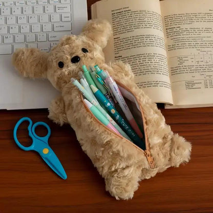 Cartoon Soft Pencil Pouch Pen Bag Makeup Pouch Plush Sea Otter Pencil Case Portable Pen Marker Holder School Supplies by All Mart Bristol Ltd