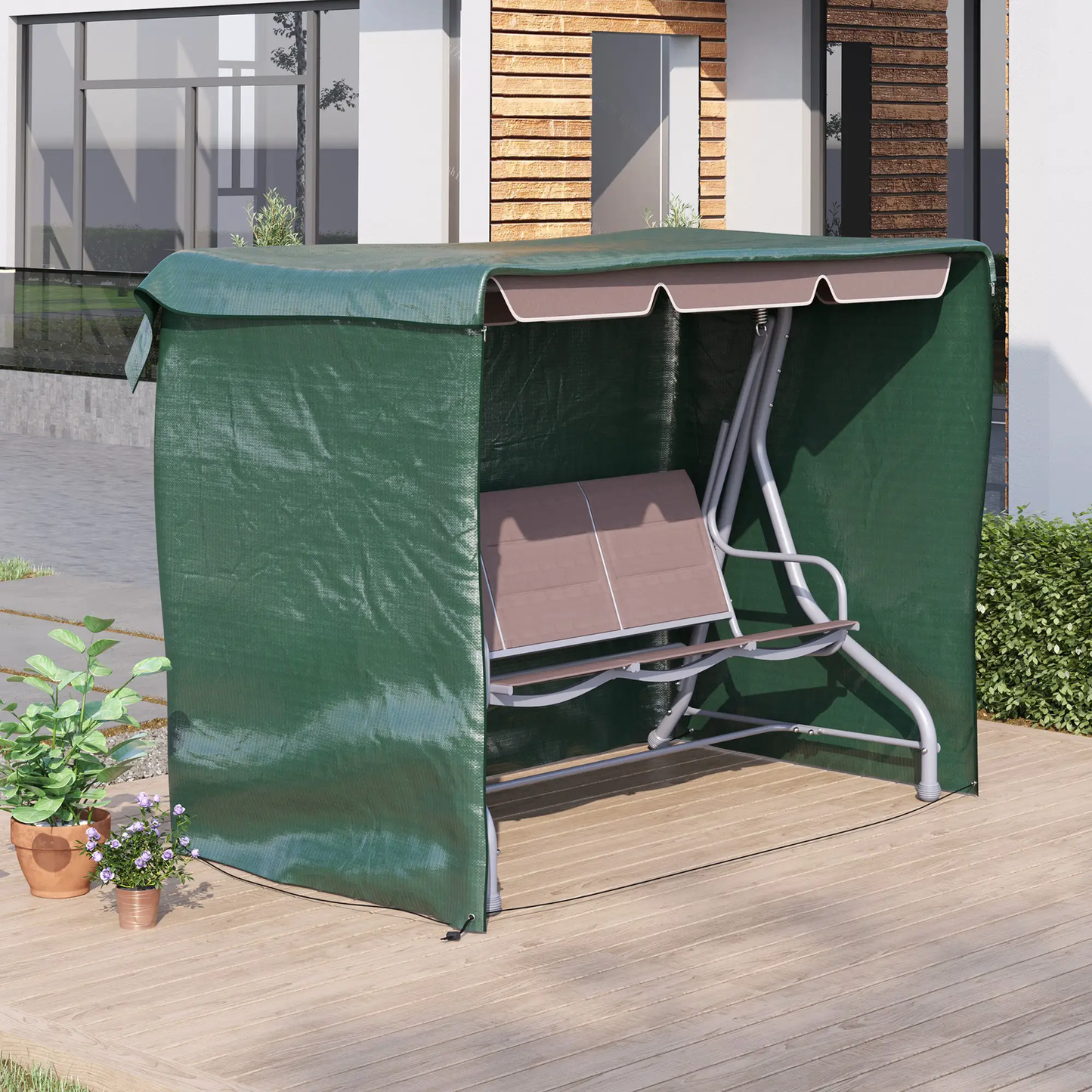 Large Patio Swing Chair Cover Outdoor Garden Furniture Protector Wind UV by Outsunny