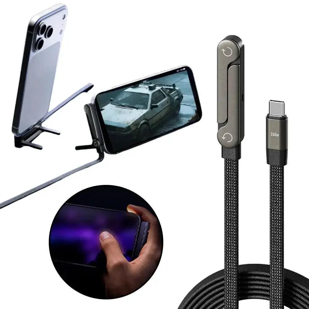 Sideways Phone Charger,Invisible Stand Charging Cable,Built in Phone Stand Charging Cord with Folding Phone Stand 2-In-1 Holder by All Mart Bristol Ltd