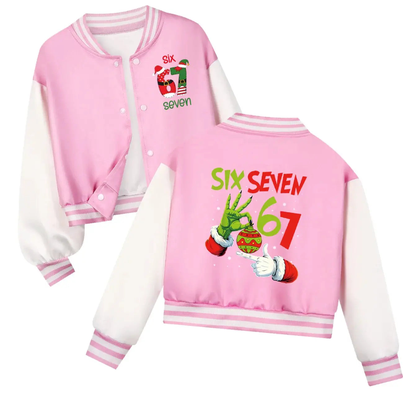 Children's Christmas Six Seven Baseball Hoodie Costume Uniform Casual Spring Autumn Wear for Boys And Girls by All Mart Bristol Ltd