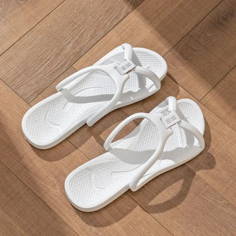 Foldable Travel Slippers Unisex EVA Flip Flops Hotel Non Slip Women Men Bathroom Indoor Slides Portable Lightweight Comfortable by All Mart Bristol Ltd