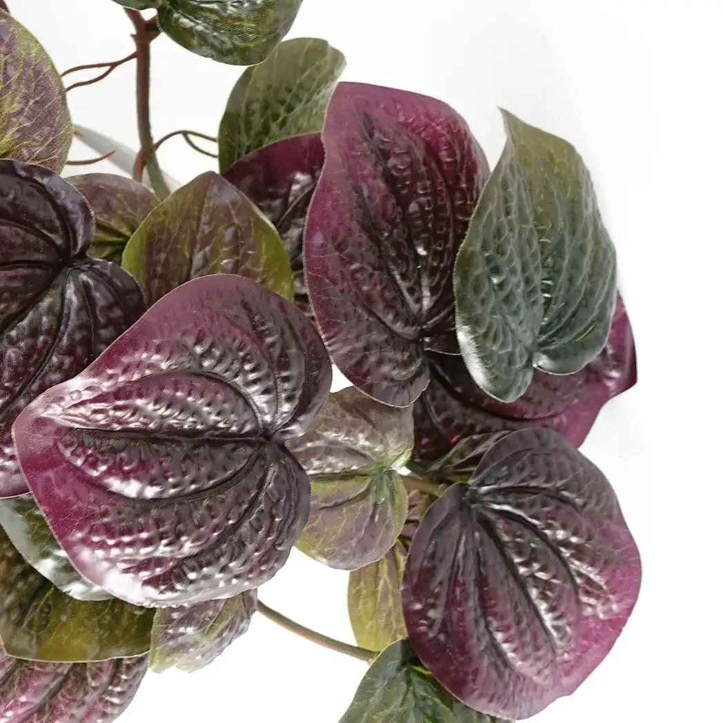 35cm Artificial Trailing Purple Potted Pothos Plant Realistic by Leaf