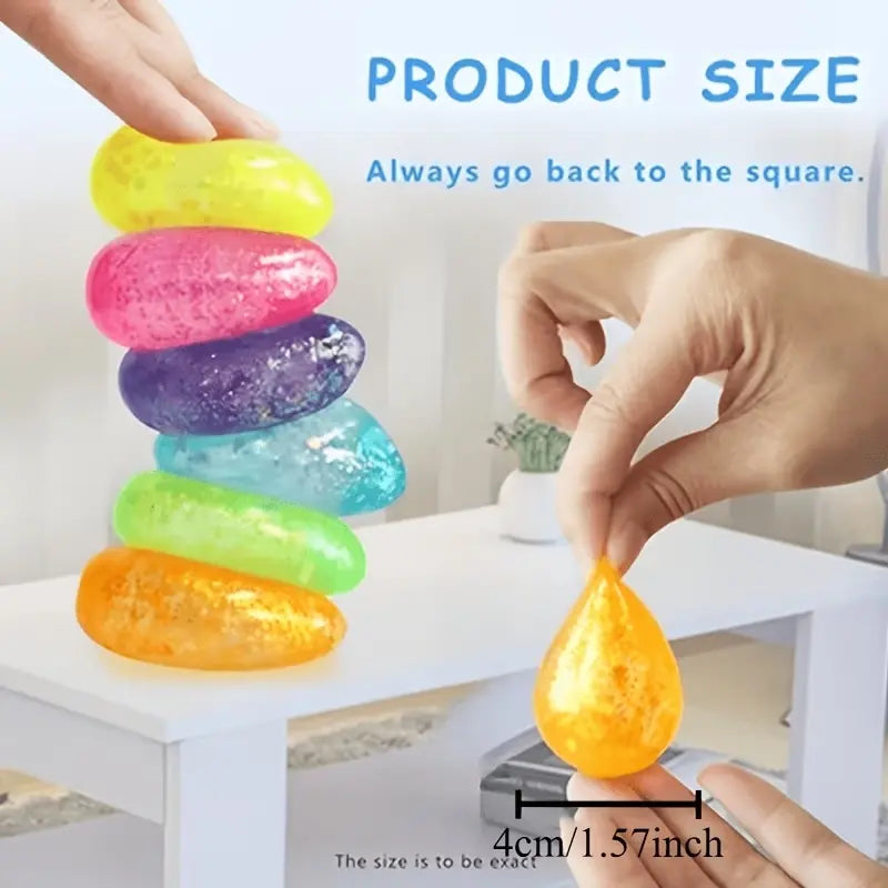 2/3/6Pcs Taba Crystal Simulation Water Drop Squishy Toy, Squishy Series, Water Drop Squishy Fun, Q-Bounce Squeeze Toy, Slow-Rebound Material, Suitable for Desk Decoration and Classroom Prizes, Perfect Gift for Christmas, Valentine'S Day, Children'S Day by All Mart Bristol Ltd