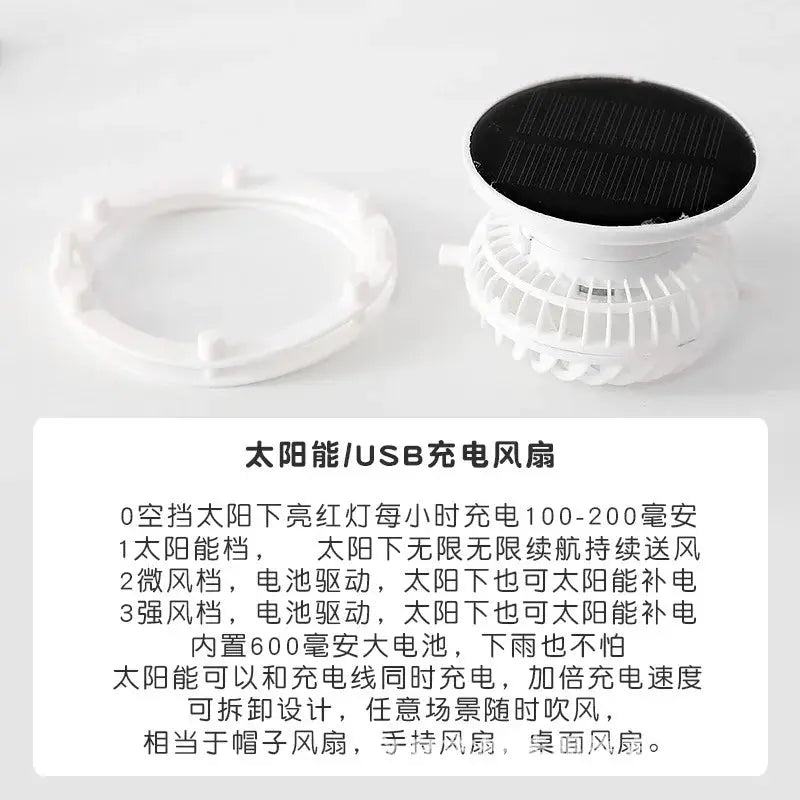 Portable Solar Powered Fan Empty Top Sun Hat Uv Protection Wide Brim Cooling Visor For Summer Outdoor Activities Outdoor Hat by All Mart Bristol Ltd